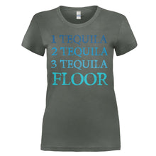 Load image into Gallery viewer, 1 Tequila, 2 Tequila, 3 Tequila, Floor - T Shirt - 1_TEQUILA_2_TEQUILA_3_TEQUILA_FLOOR_-_ladies_-_charcoal