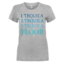 Load image into Gallery viewer, 1 Tequila, 2 Tequila, 3 Tequila, Floor - T Shirt - 1_TEQUILA_2_TEQUILA_3_TEQUILA_FLOOR_-_ladies_-_heathergrey