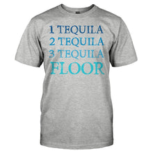 Load image into Gallery viewer, 1 Tequila, 2 Tequila, 3 Tequila, Floor - T Shirt - 1_TEQUILA_2_TEQUILA_3_TEQUILA_FLOOR_-_men_-_heathergrey