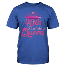 Load image into Gallery viewer, 40th Birthday Queen - Pink - T Shirt - 40TH_BIRTHDAY_QUEEN_-_PINK_-_men_-_royalblue