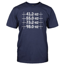 Load image into Gallery viewer, 4 String Bass Frequencies - T Shirt - 4_STRING_BASS_FREQUENCIES_-_Men_-_Navyblue