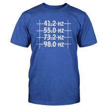Load image into Gallery viewer, 4 String Bass Frequencies - T Shirt - 4_STRING_BASS_FREQUENCIES_-_Men_-_Royalblue