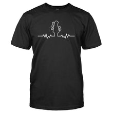 Load image into Gallery viewer, 5 String Bass Guitar Heartbeat - T Shirt - 5_STRING_BASS_GUITAR_HEARTBEAT_-_Men_-_Black