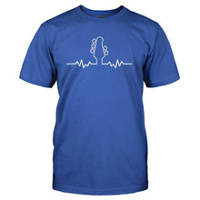 Load image into Gallery viewer, 5 String Bass Guitar Heartbeat - T Shirt - 5_STRING_BASS_GUITAR_HEARTBEAT_-_Men_-_Royalblue