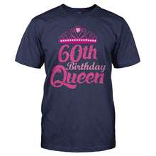 Load image into Gallery viewer, 60th Birthday Queen - Pink - T Shirt - 60TH_BIRTHDAY_QUEEN_-_PINK_-_men_-_navyblue