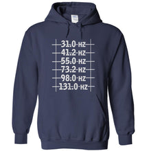 Load image into Gallery viewer, 6 String Bass Frequencies - T Shirt - 6_String_Bass_Frequencies_-_hoodie_-_navyblue