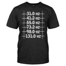 Load image into Gallery viewer, 6 String Bass Frequencies - T Shirt - 6_String_Bass_Frequencies_-_men_-_black