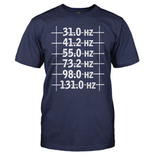 Load image into Gallery viewer, 6 String Bass Frequencies - T Shirt - 6_String_Bass_Frequencies_-_men_-_navyblue