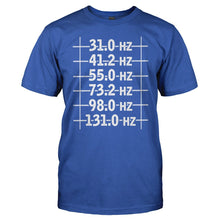 Load image into Gallery viewer, 6 String Bass Frequencies - T Shirt - 6_String_Bass_Frequencies_-_men_-_royalblue