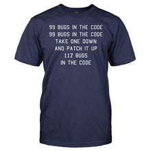 Load image into Gallery viewer, 99 Bugs In The Code - T Shirt - 99_Bugs_In_The_Code_men_navy