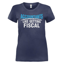 Load image into Gallery viewer, Accountants Like Getting Fiscal - T Shirt - ACCOUNTANTS_LIKE_GETTING_FISCAL-_Ladies_-_Navy