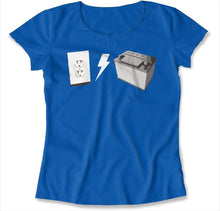 Load image into Gallery viewer, AC DC - T Shirt - AC_DC_-_women_-_royalblue
