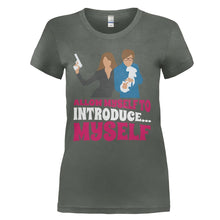 Load image into Gallery viewer, Allow Myself To Introduce... Myself - T Shirt - ALLOW_MYSELF_TO_INTRODUCE_MYSELF_-_ladies_-_charcoal