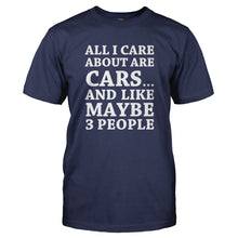 Load image into Gallery viewer, All I Care About Are Cars - T Shirt - ALL_I_CARE_ABOUT_ARE_CARS-_Men_-_Navy