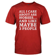 Load image into Gallery viewer, All I Care About Is Horses - T Shirt - ALL_I_CARE_ABOUT_IS_HORSES_-_Men_-_red