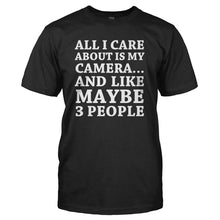 Load image into Gallery viewer, All I Care About Is My Camera - T Shirt - ALL_I_CARE_ABOUT_IS_MY_CAMERA_-_Men_-_black