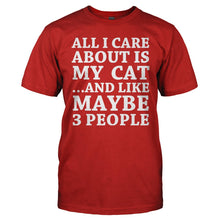 Load image into Gallery viewer, All I Care About Is My Cat - T Shirt - ALL_I_CARE_ABOUT_IS_MY_CAT_-_Men_-_red