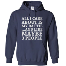 Load image into Gallery viewer, All I Care About is My Rattie - T Shirt - ALL_I_CARE_ABOUT_IS_MY_RATTIE_-_hoodies_-_navy