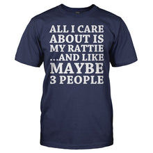 Load image into Gallery viewer, All I Care About is My Rattie - T Shirt - ALL_I_CARE_ABOUT_IS_MY_RATTIE_-_men_-_navy