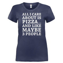 Load image into Gallery viewer, All I Care About Is Pizza - T Shirt - ALL_I_CARE_ABOUT_IS_PIZZA-_Ladies_-_Navy