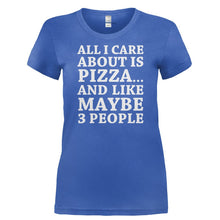 Load image into Gallery viewer, All I Care About Is Pizza - T Shirt - ALL_I_CARE_ABOUT_IS_PIZZA-_Ladies_-_Royal
