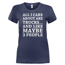 Load image into Gallery viewer, All I Care About Are Trucks - T Shirt - ALL_I_CARE_ABOUT_IS_TRUCKS-_Ladies_-_Navy
