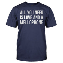 Load image into Gallery viewer, All You Need Is Love and A Mellophone - T Shirt - ALL_YOU_NEED_IS_LOVE_AND_A_MELLOPHONE_-_men_-_navyblue