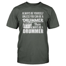 Load image into Gallery viewer, Always Be The Drummer - T Shirt - ALWAYS_BE_THE_DRUMMER_-_Men_-_charcoal