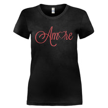 Load image into Gallery viewer, Amore - T Shirt - AMORE-_Ladies_-_Black