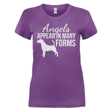 Load image into Gallery viewer, Angels Appear In Many Forms - T Shirt - ANGELS_APPEAR_IN_MANY_FORMS-_Ladies_-_Purple