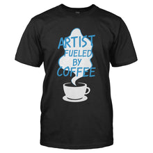 Load image into Gallery viewer, Artist Fueled By Coffee - T Shirt - ARTIST_FUELED_BY_COFFEE_-_Men_-_black