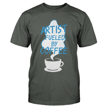 Load image into Gallery viewer, Artist Fueled By Coffee - T Shirt - ARTIST_FUELED_BY_COFFEE_-_Men_-_charcoal