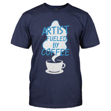 Load image into Gallery viewer, Artist Fueled By Coffee - T Shirt - ARTIST_FUELED_BY_COFFEE_-_Men_-_navyblue