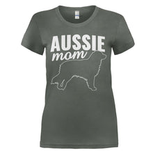 Load image into Gallery viewer, Aussie Mom - T Shirt - AUSSIE_MOM_-_Ladies_-_charcoal