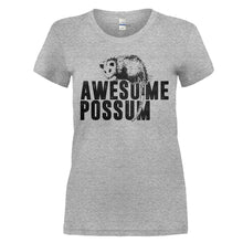 Load image into Gallery viewer, Awesome Possum - T Shirt - AWESOME_POSSUM_-_Ladies_-_heathergrey