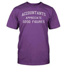 Load image into Gallery viewer, Accountants Appreciate Good Figures - T Shirt - Accountants_Appreciate_Good_Figures_men_purple