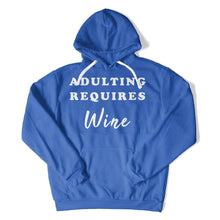 Load image into Gallery viewer, Adulting Requires Wine - T Shirt - Adulting_Requires_Wine_hoodie_royal