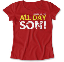 Load image into Gallery viewer, All Day Son! - T Shirt - All_Day_Son_women_red