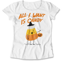 Load image into Gallery viewer, All I Want Is Candy - T Shirt - All_I_Want_Is_Candy_women_white