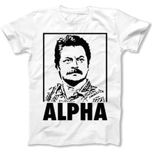 Load image into Gallery viewer, Alpha Swanson - T Shirt - Alpha_Swanson_men_white