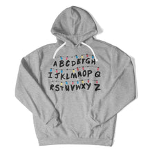 Load image into Gallery viewer, Alphabet Christmas Lights - T Shirt - Alphabet_Christmas_Lights_hoodie_heather