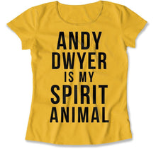 Load image into Gallery viewer, Andy Dwyer Is My Spirit Animal - T Shirt - Andy_Dwyer_Is_My_Spirit_Animal_women_yellow