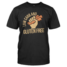 Load image into Gallery viewer, Bacon - Low Carb and Gluten Free - T Shirt - BACON_-_LOW_CARB_AND_GLUTEN_FREE_-_Men_-_black