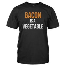 Load image into Gallery viewer, Bacon Is A Vegetable - T Shirt - BACON_IS_A_VEGETABLE_-_Men_-_black