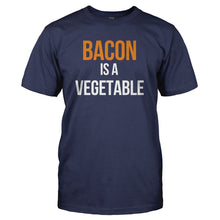 Load image into Gallery viewer, Bacon Is A Vegetable - T Shirt - BACON_IS_A_VEGETABLE_-_Men_-_navyblue