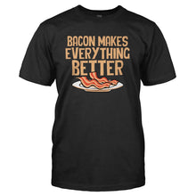 Load image into Gallery viewer, Bacon Makes Everything Better - T Shirt - BACON_MAKES_EVERYTHING_BETTER_-_Men_-_black