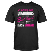 Load image into Gallery viewer, Bass Guitars Are A Girl's Best Friend - T Shirt - BASS_GUITARS_ARE_A_GIRL_S_BEST_FRIEND_-_Men_-_Black