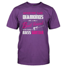 Load image into Gallery viewer, Bass Guitars Are A Girl's Best Friend - T Shirt - BASS_GUITARS_ARE_A_GIRL_S_BEST_FRIEND_-_Men_-_Purple