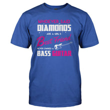 Load image into Gallery viewer, Bass Guitars Are A Girl's Best Friend - T Shirt - BASS_GUITARS_ARE_A_GIRL_S_BEST_FRIEND_-_Men_-_Royalblue