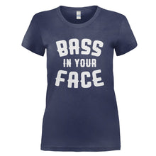 Load image into Gallery viewer, Bass In Your Face - T Shirt - BASS_IN_YOUR_FACE_-_Ladies_-_navyblue